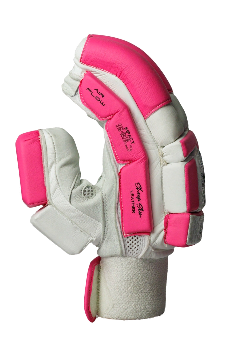 Cricket Batting Gloves - Pink & White