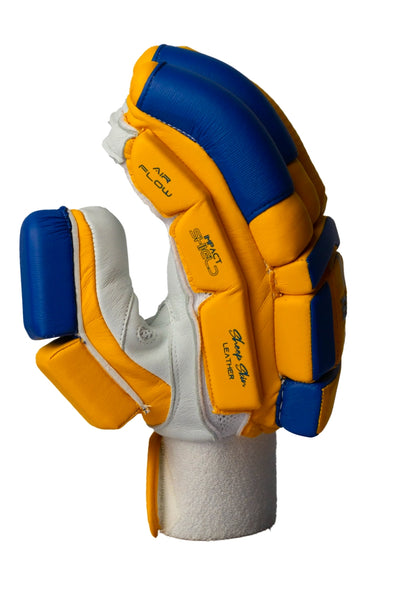 Cricket Batting Gloves - Yellow & Blue