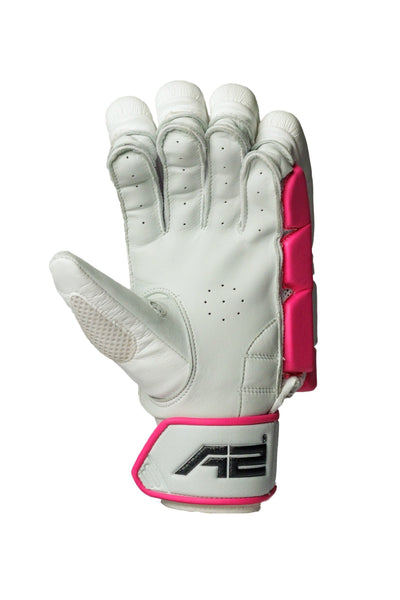 Cricket Batting Gloves - Pink & White