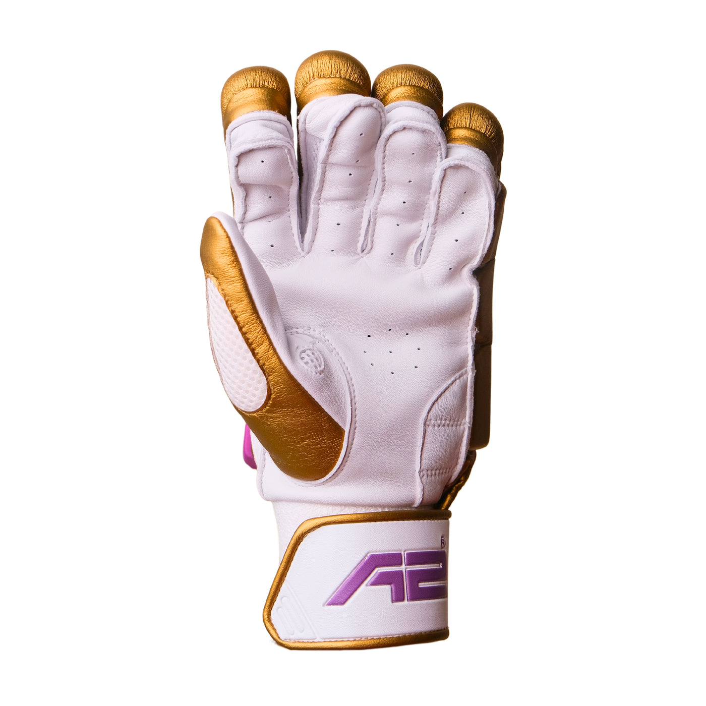 Cricket Batting Gloves - Gold & Purple