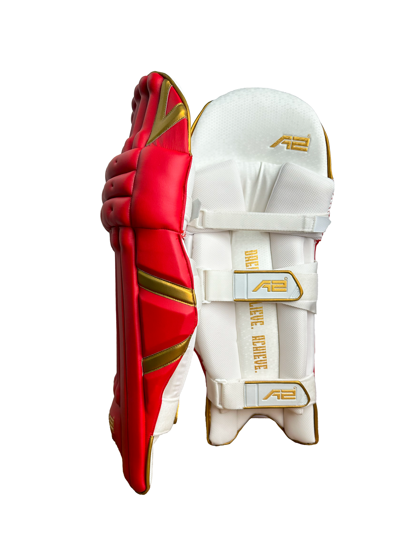 Cricket Batting Pads - Red & Golden