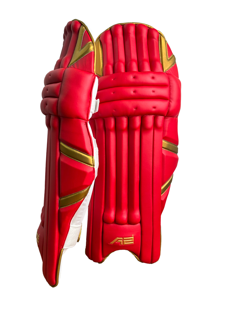 Cricket Batting Pads - Red & Golden