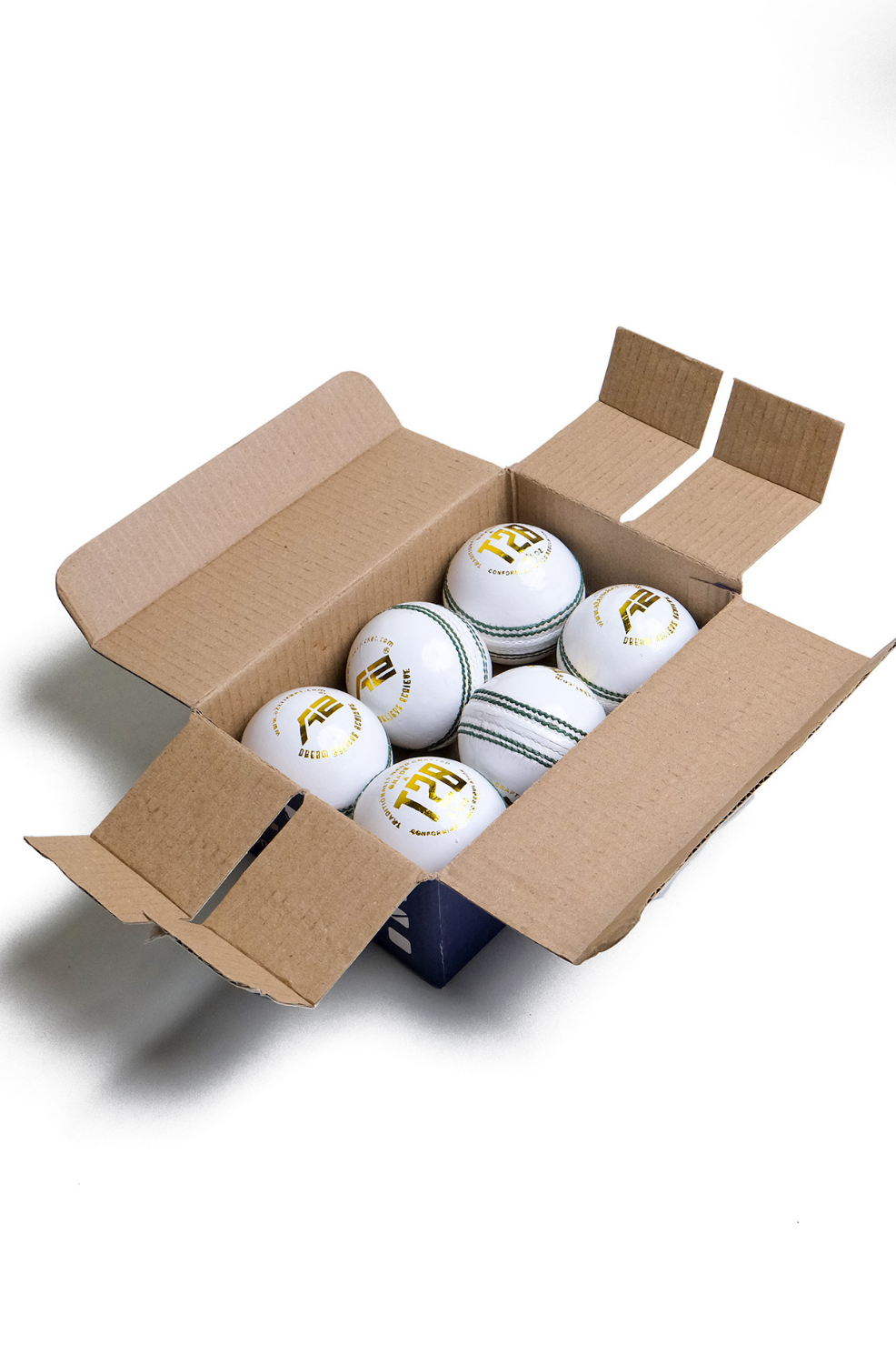 4 Piece Leather Cricket Ball - T20 White (Box of 6 balls)