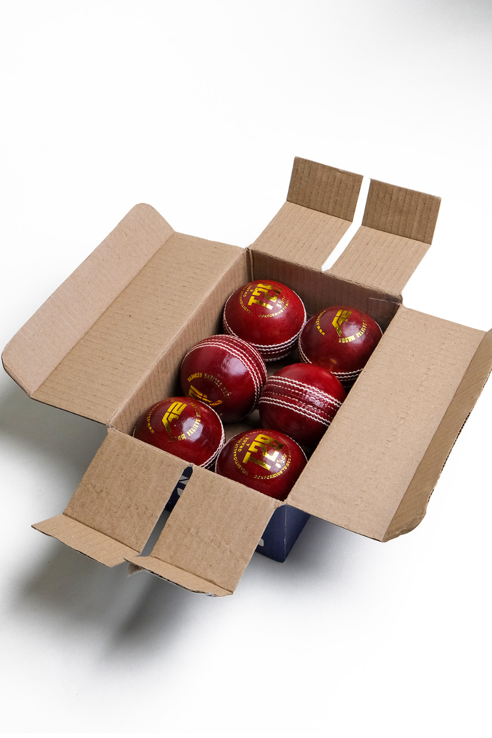 4 Piece Leather Cricket Ball - T20 Red (Box of 6 balls)