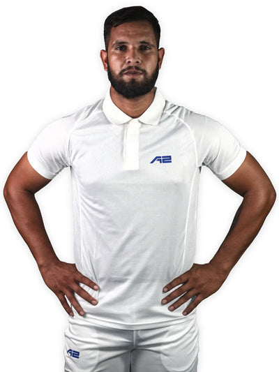 Solid White Cricket Match Shirt