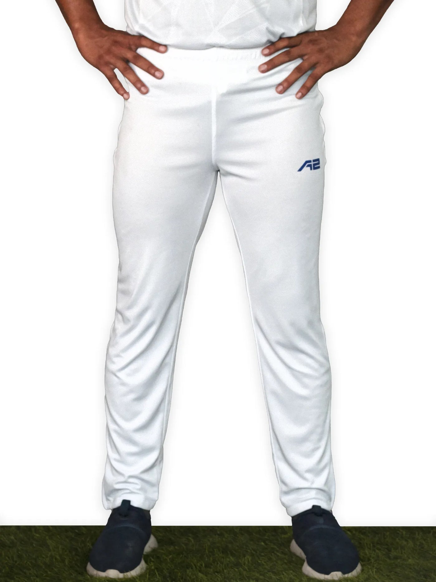 White Jacquard Cricket Match Pants