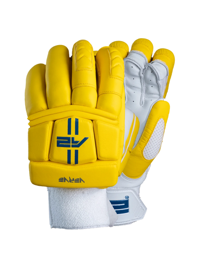 Yellow Cricket Batting Gloves by A2 Cricket
