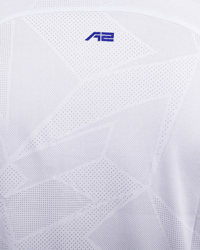 White Jacquard Cricket Match Shirt