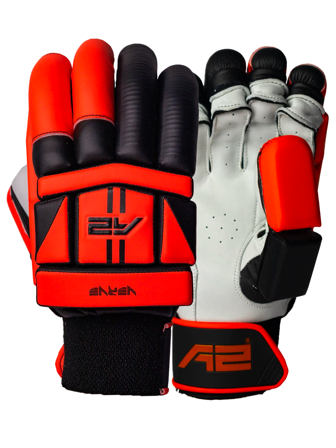 Cricket Batting Gloves - Black & Red