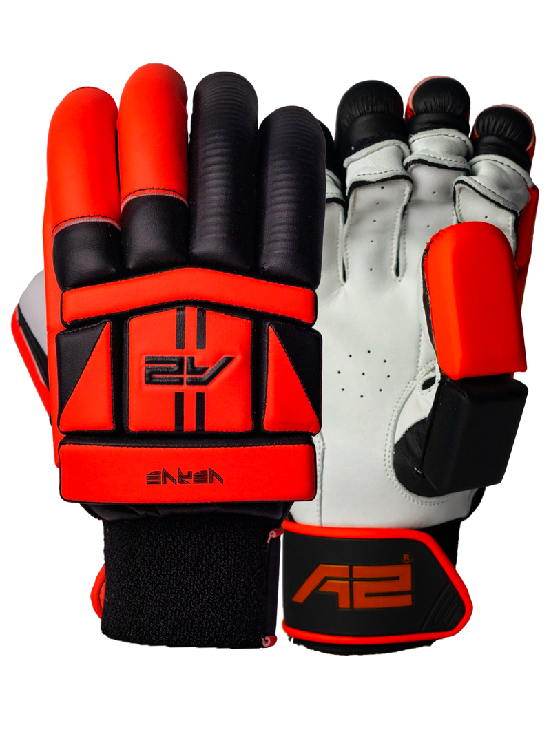 Cricket Batting Gloves - Black & Red